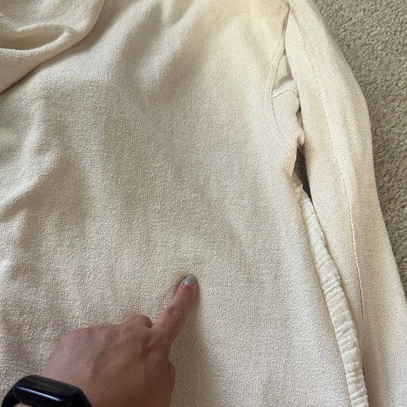 Anthropologie Daily Practice Open Front Shirt Hood Relaxed Oversized Medium Yoga - Picture 8 of 8